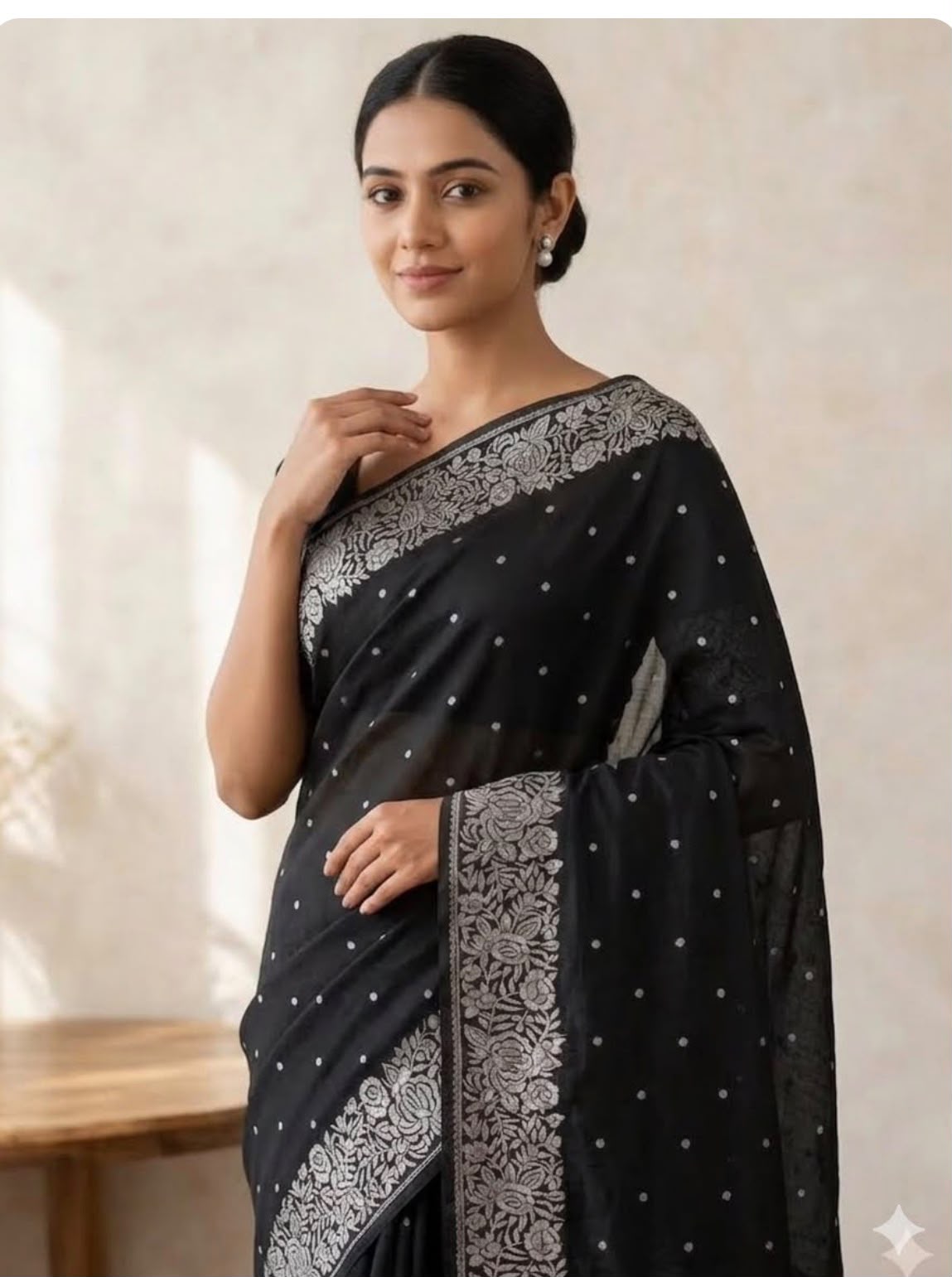 Jenifer Floral Banarasi Semi Kora Organza Silk Saree